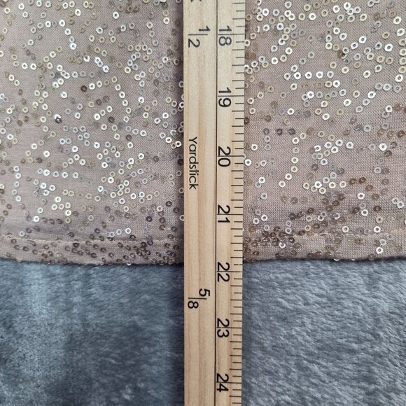Anthropologie Reath & Wren Top S Champagne Gold Sequin Boxy Flutter Sleeve NEW - Picture 10 of 10